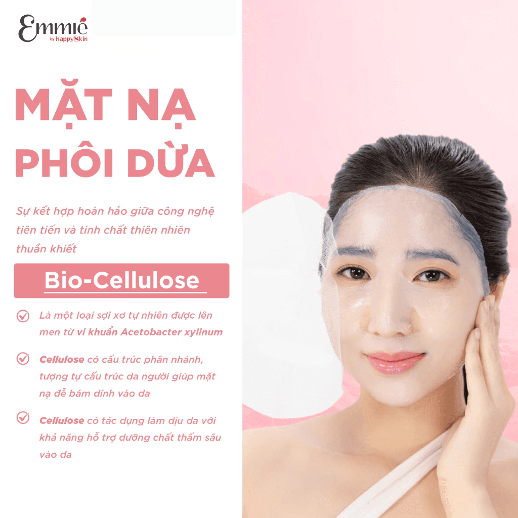 Emmie by Happyskin Mặt Nạ Bio-Cellulose Mask 25g thumb 4