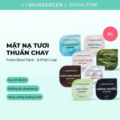 TN9 Bring Green Mặt nạ rửa Wash Off Pack 8g thumb 2