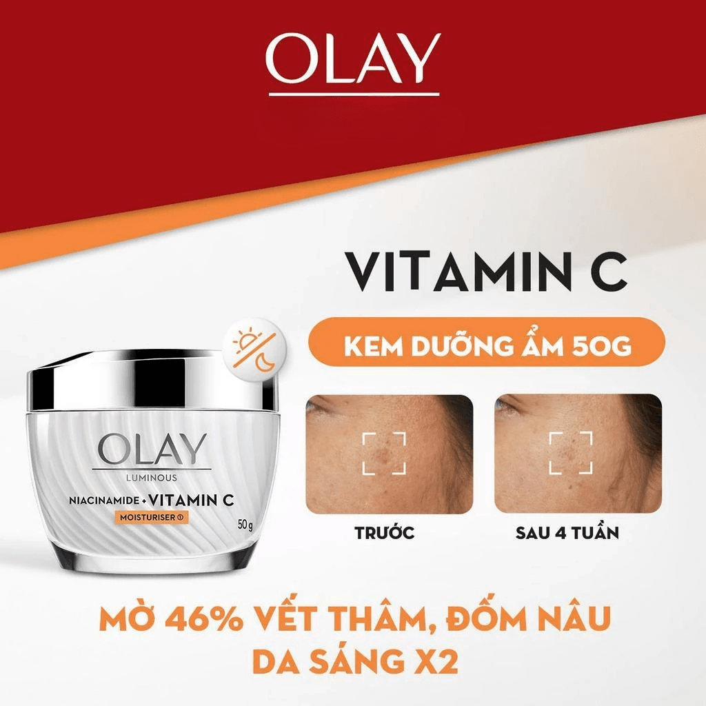 Olay Kem dưỡng ẩm trắng da Niacinamide & Vitamin C 50g 2