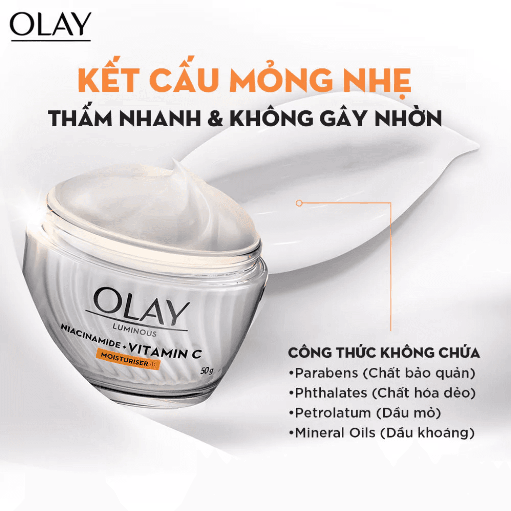 Olay Kem dưỡng ẩm trắng da Niacinamide & Vitamin C 50g thumb 3