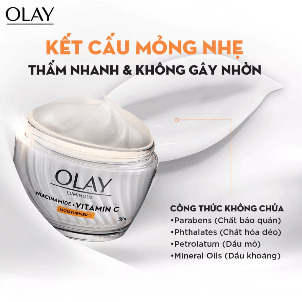 Olay Kem dưỡng ẩm trắng da Niacinamide & Vitamin C 50g 3