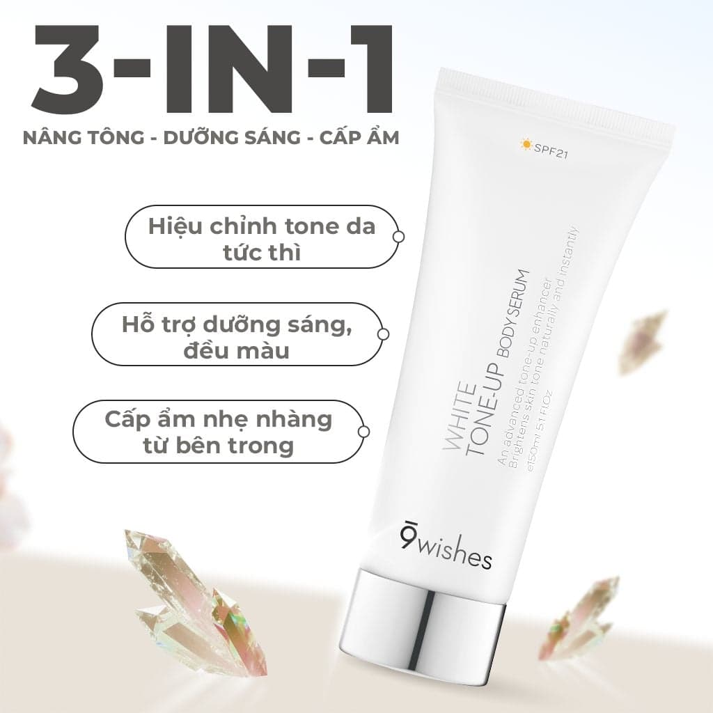9 Wishes Sữa dưỡng thể White Tone-up Body Serum 150ml ver 2 thumb 3