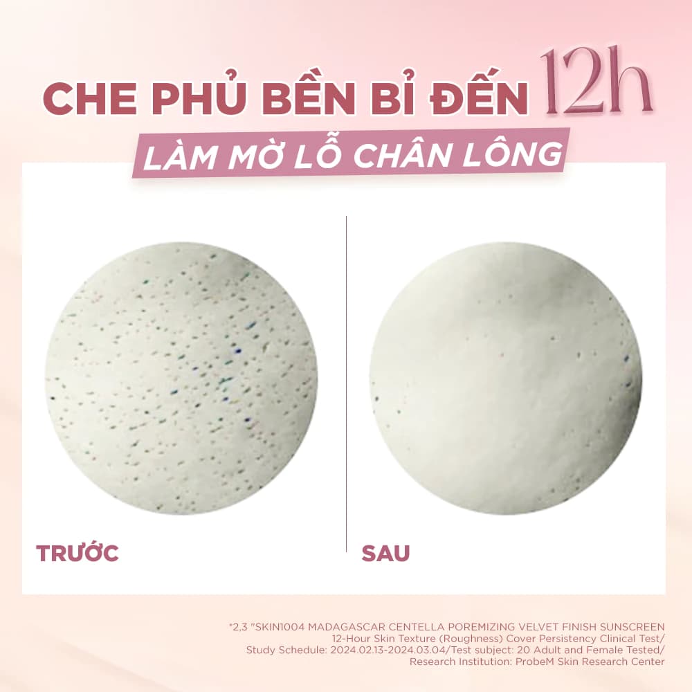 FS8 Skin1004 Kem chống nắng Madagascar Centella Poremizing Velvet Finish Sunscreen SPF50+ PA++++ 50ml thumb 9