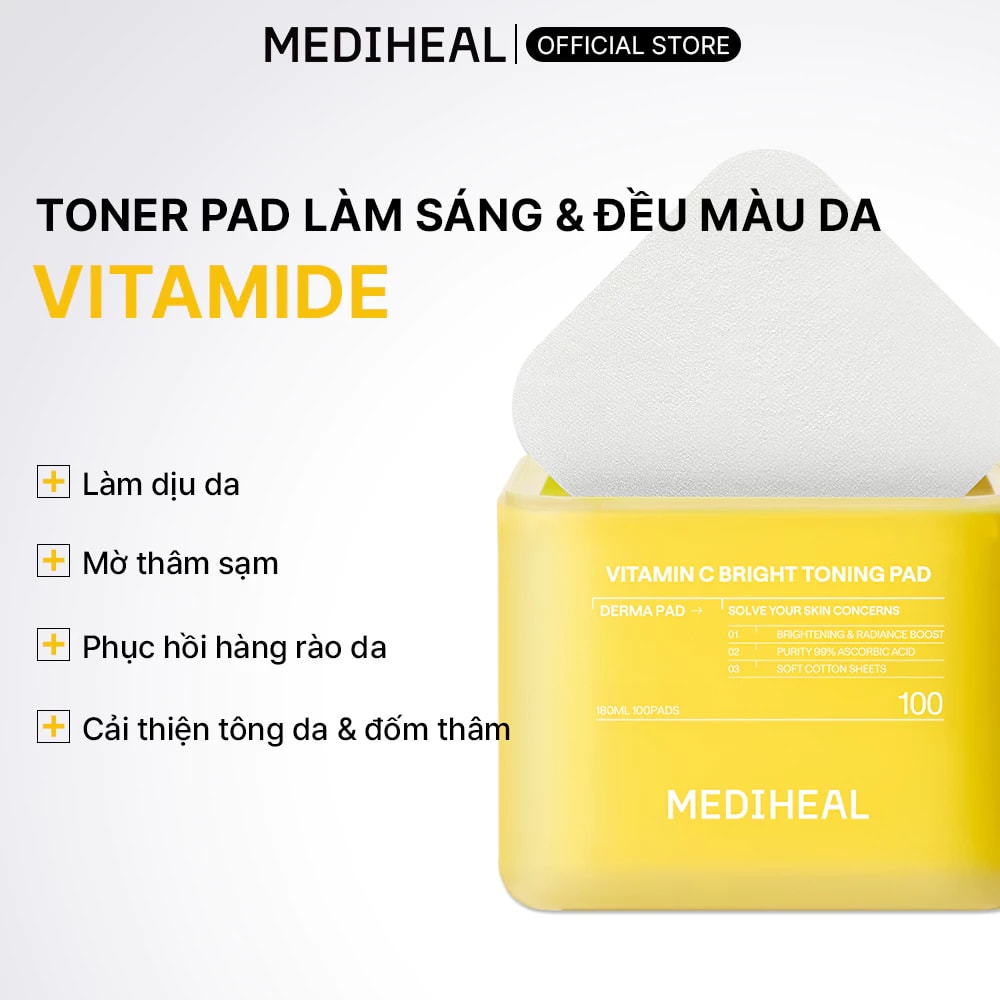 Mediheal Mặt nạ dưỡng da Vitamin C Bright Toning Pad 180ml 3