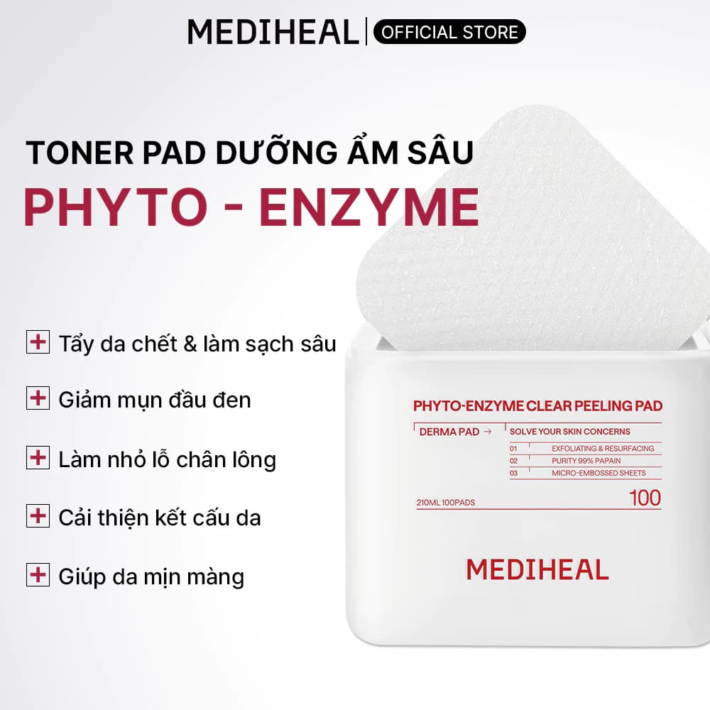 Mediheal Mặt nạ dưỡng da Phyto-Enzyme Clear Peeling Pad 210ml thumb 4