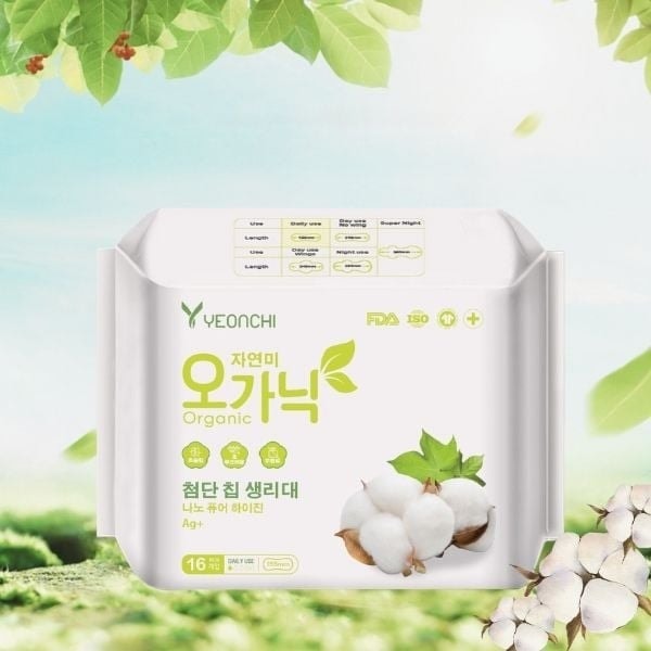 Yeonchi Băng vệ sinh hàng ngày Organic 16 miếng 2