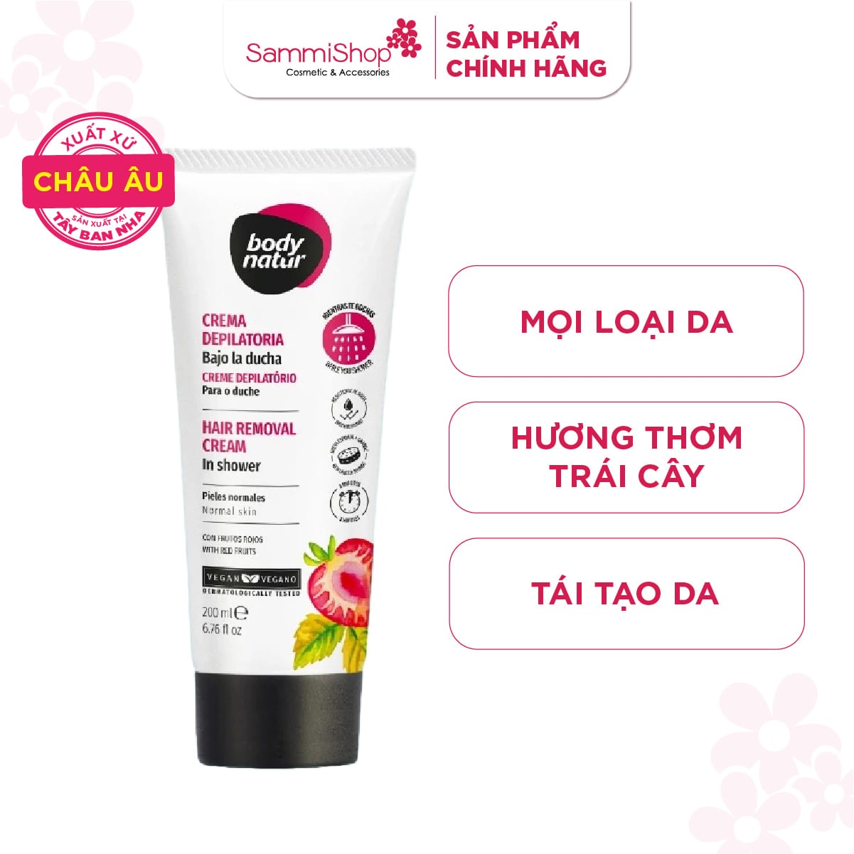 Body Natur Kem tẩy lông Hair Removal Cream In Shower 1