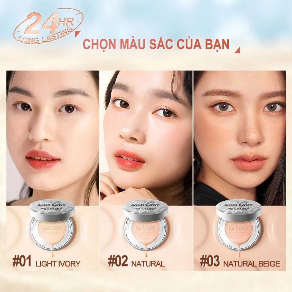 Sace Lady Phấn nước trang điểm Pro Zone 24hr Ultra Cover Matte BB Cushion 10g thumb 7