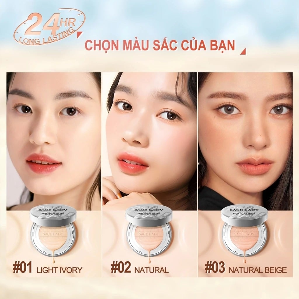 Sace Lady Phấn nước trang điểm Pro Zone 24hr Ultra Cover Matte BB Cushion 10g 7
