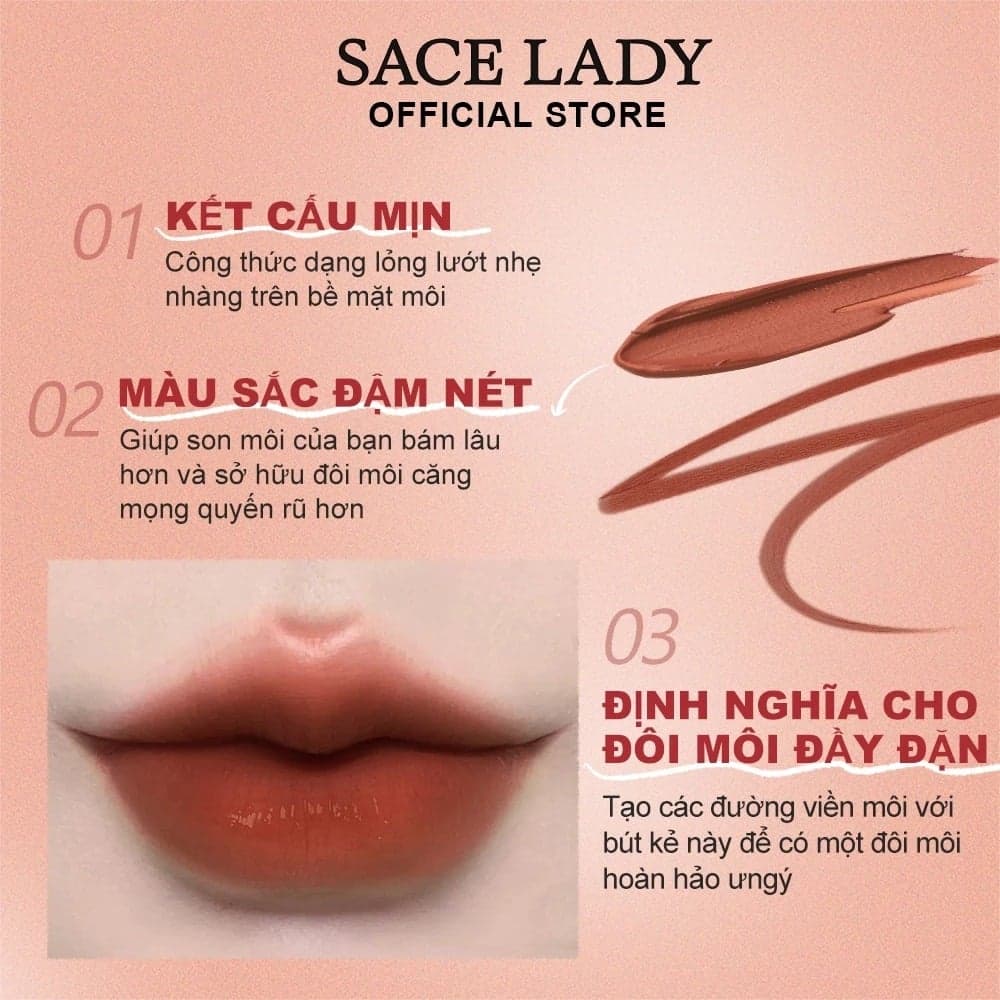 Sace Lady Chì kẻ viền môi Velvet Mousse Multi Pencil 0.2g thumb 7