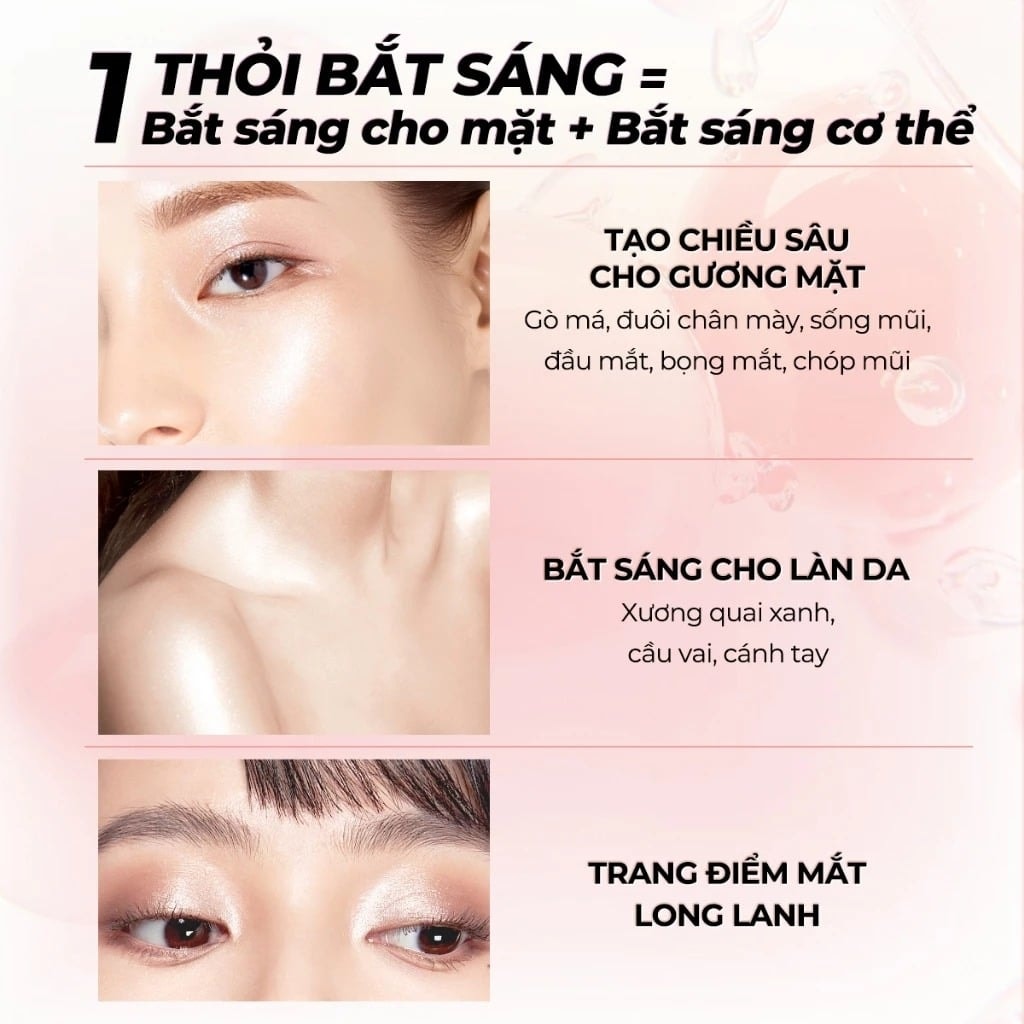 Sace Lady Bắt sáng dạng thạch Cooling Jelly Highlighter Stick 8g 4
