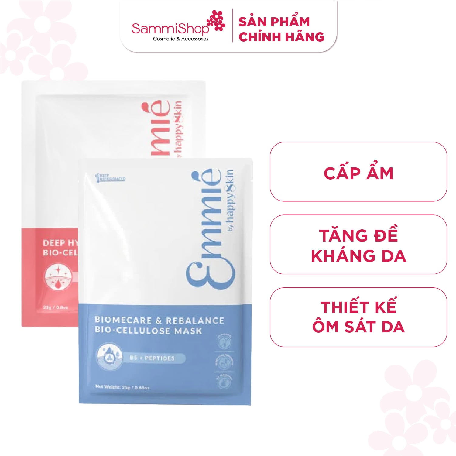 Emmie by Happyskin Mặt Nạ Bio-Cellulose Mask 25g 1
