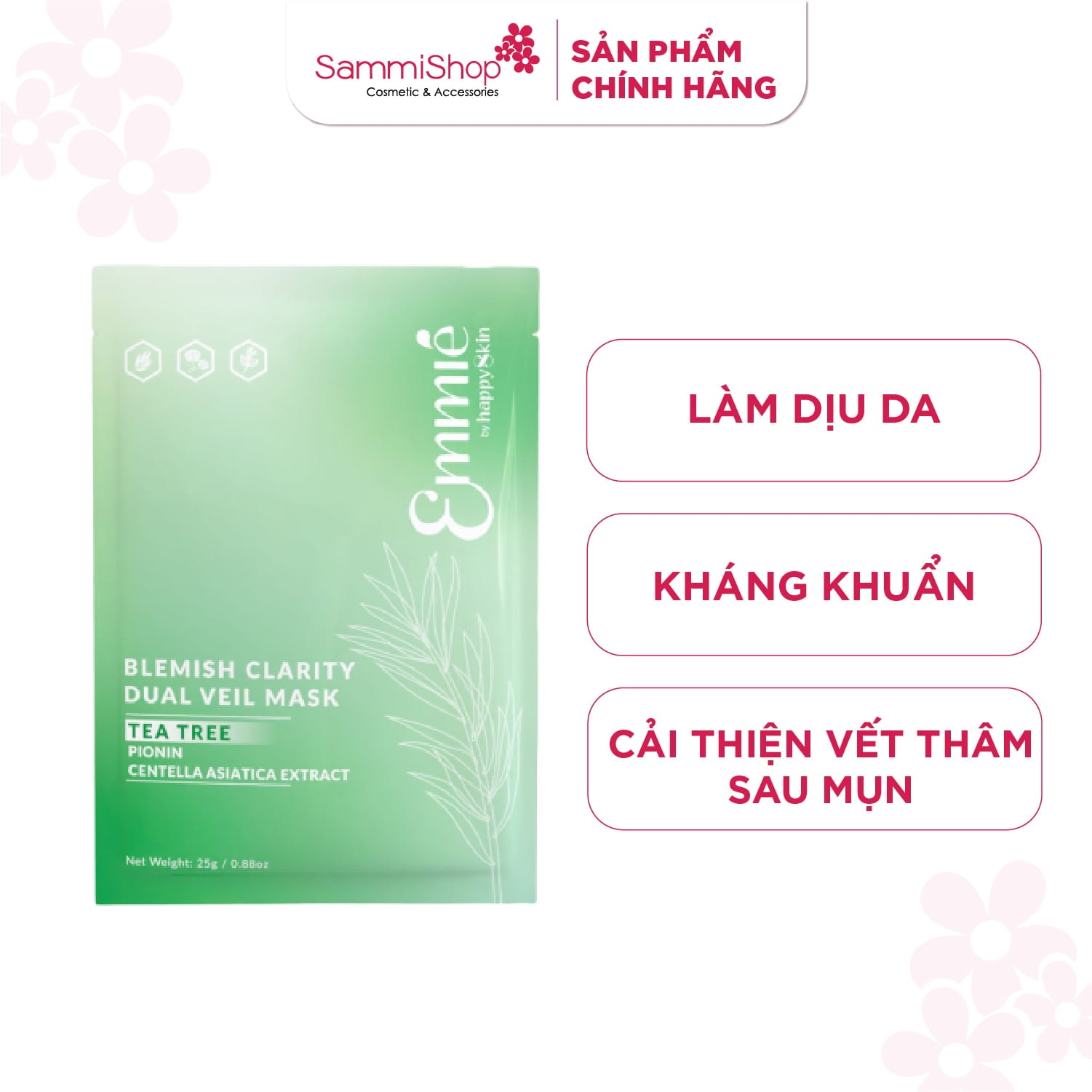 Emmie by Happyskin Mặt nạ Blemish Clarity Dual Veil Mask 25g 1