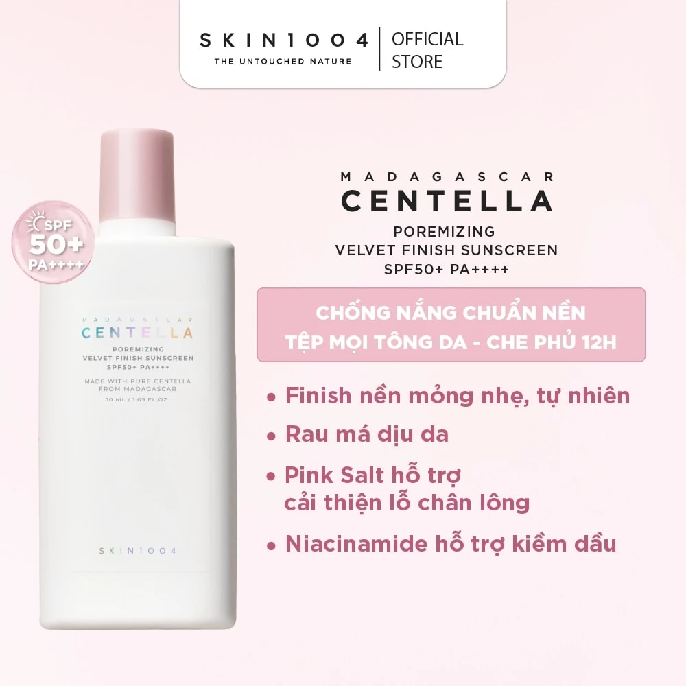FS8 Skin1004 Kem chống nắng Madagascar Centella Poremizing Velvet Finish Sunscreen SPF50+ PA++++ 50ml 3