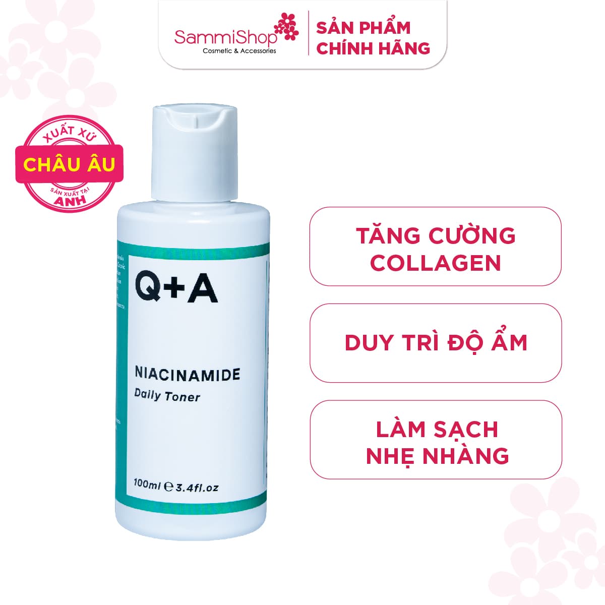Q+A Nước hoa hồng Niacinamide Daily Toner 100ml thumb 2