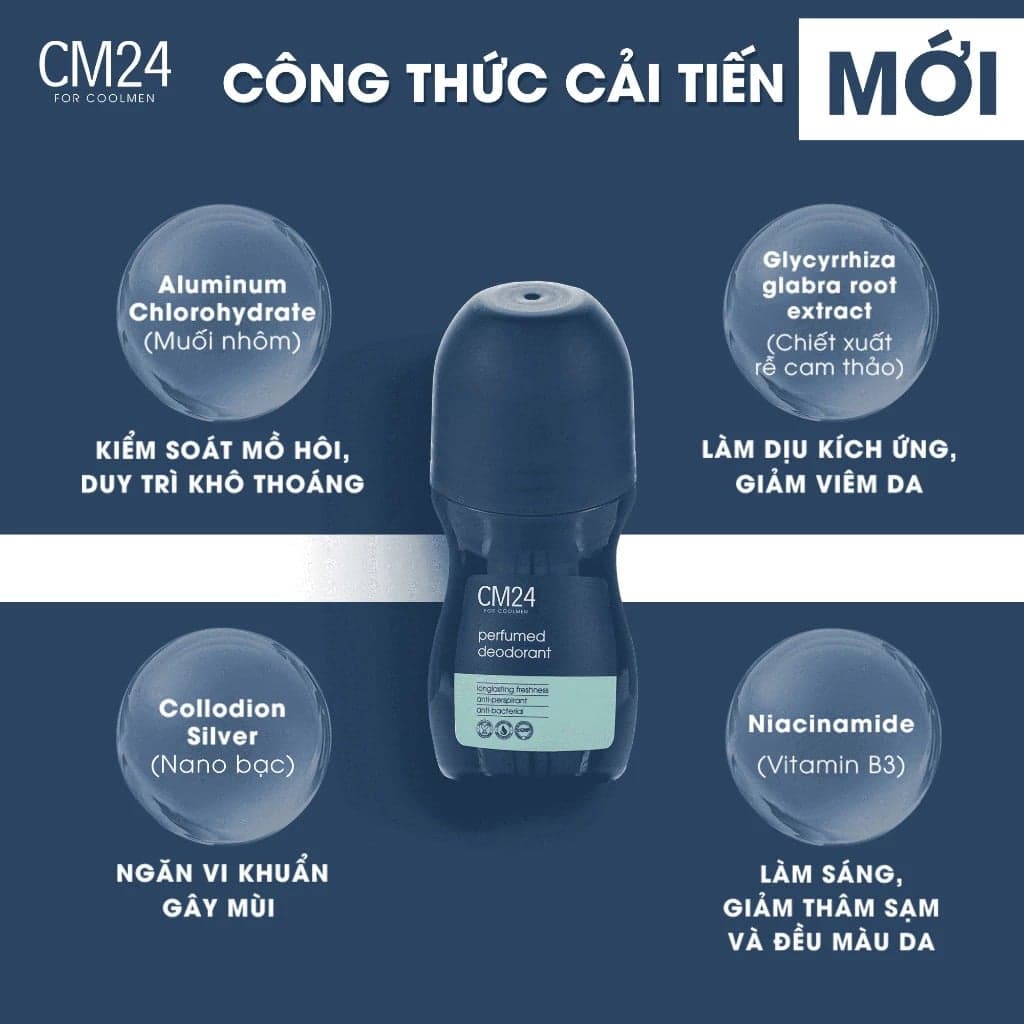 CM24 for Coolmen Lăn Khử Mùi Nam 50g thumb 3