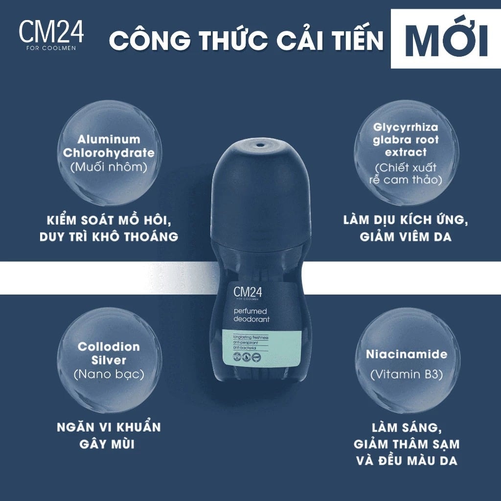 CM24 for Coolmen Lăn Khử Mùi Nam 50g 3