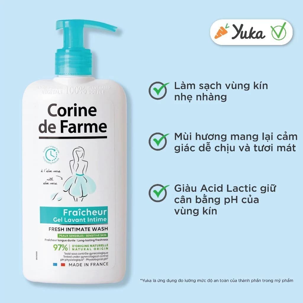 Corine De Farme Dung dịch vệ sinh Fresh Intimate Wash 250ml thumb 4