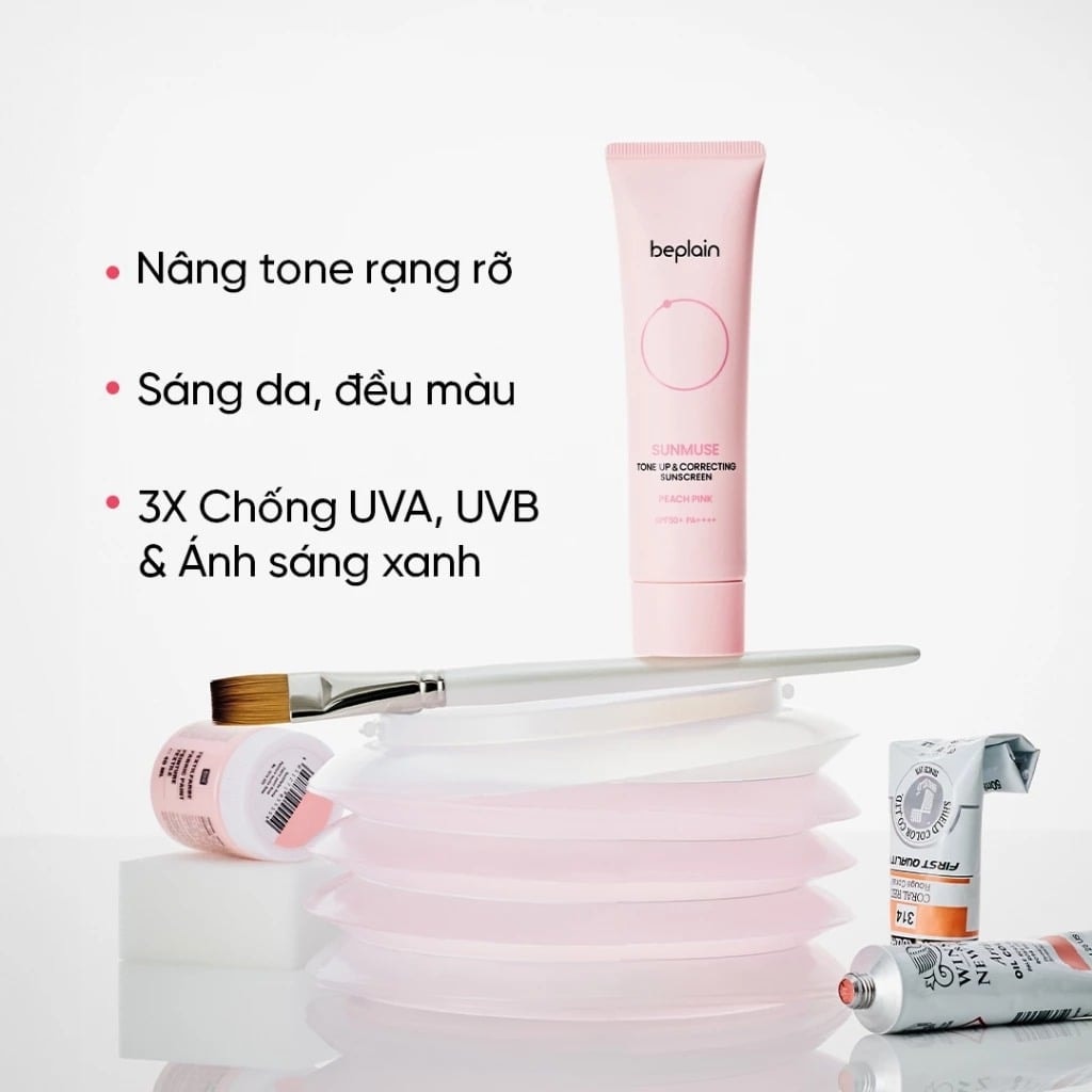 Beplain Kem chống nắng Sunmuse Tone Up & Correcting Sunscreen Peach Pink SPF50+ PA++++ 50ml 3