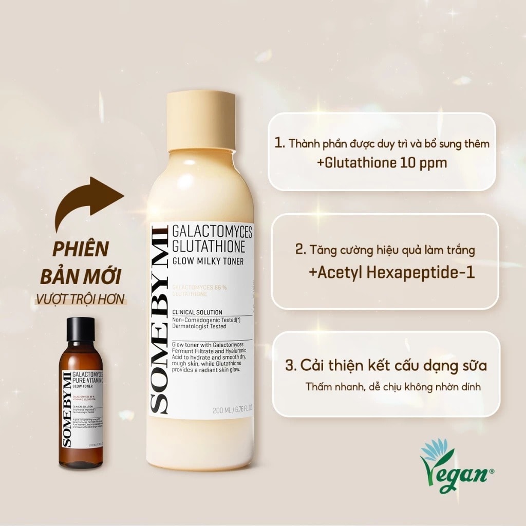 Some By Mi Nước Hoa Hồng Galactomyces Glutathione Glow Milky Toner 200ml 4