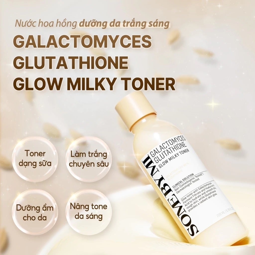 Some By Mi Nước Hoa Hồng Galactomyces Glutathione Glow Milky Toner 200ml 3