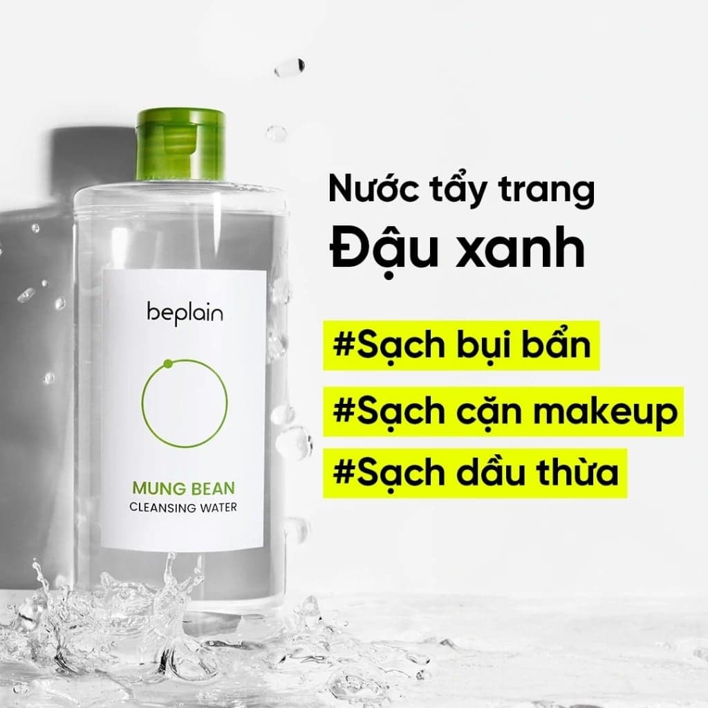 Beplain Nước tẩy trang Mung Bean Cleansing Water 400ml thumb 3