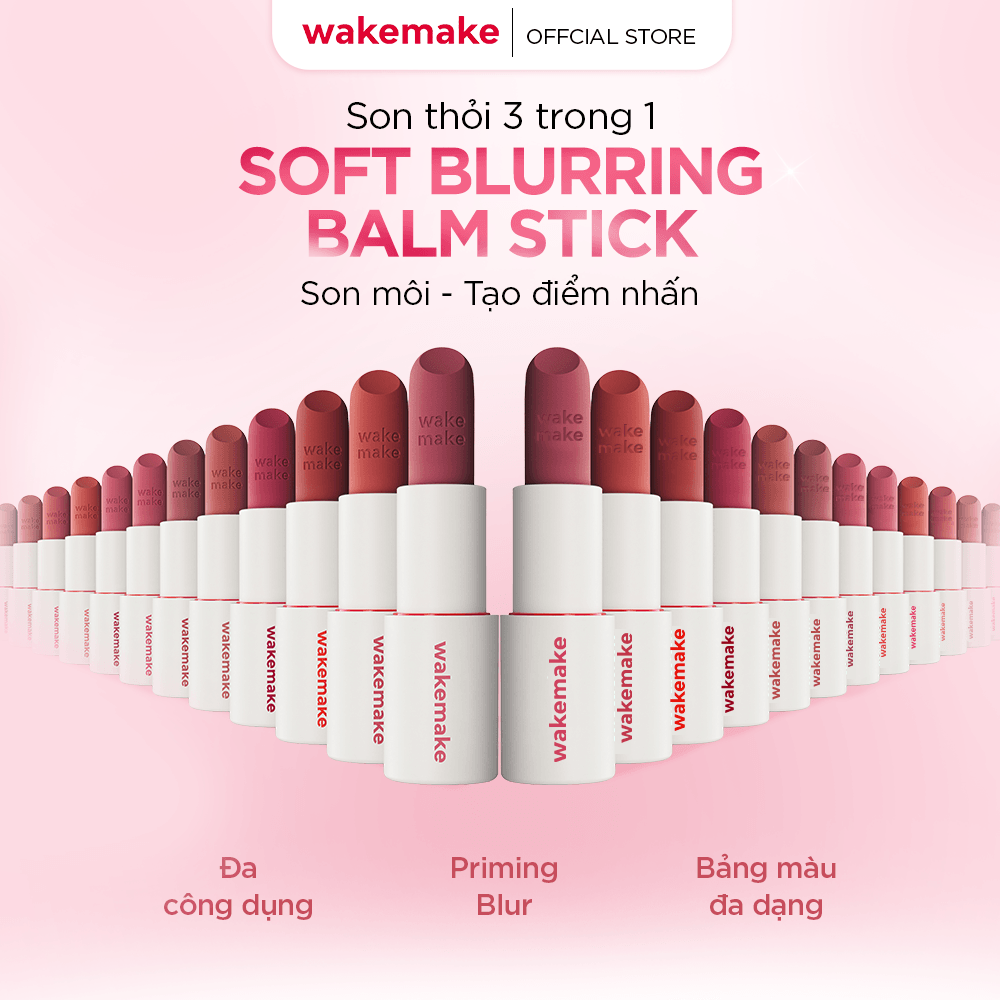Wakemake Son môi Soft Blurring Balm Stick 3.5g 3