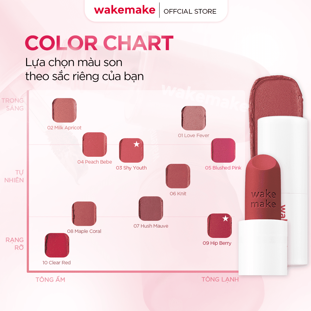 Wakemake Son môi Soft Blurring Balm Stick 3.5g thumb 4