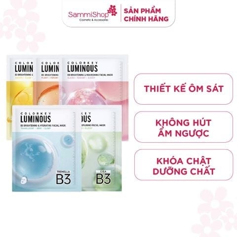 08.09 - 30.09 COMBO 10 COLORKEY Mặt nạ giấy Luminous B3 Facial Mask 30ml 6