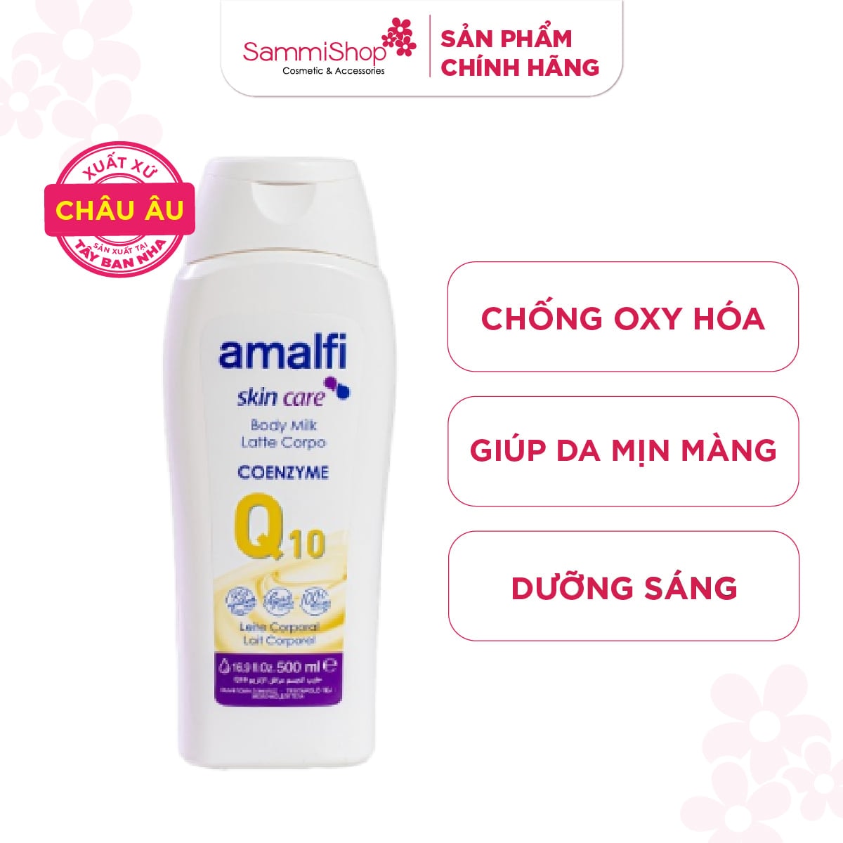 Amalfi Sữa dưỡng thể Q10 Coenzyme Body Milk 500ml 1