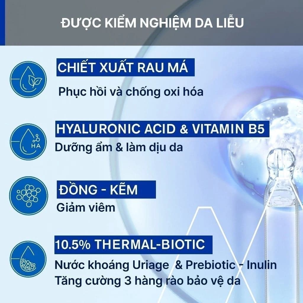 Uriage Gel dưỡng ẩm Cica Daily Gel-Crème Réparateur 40ml thumb 4