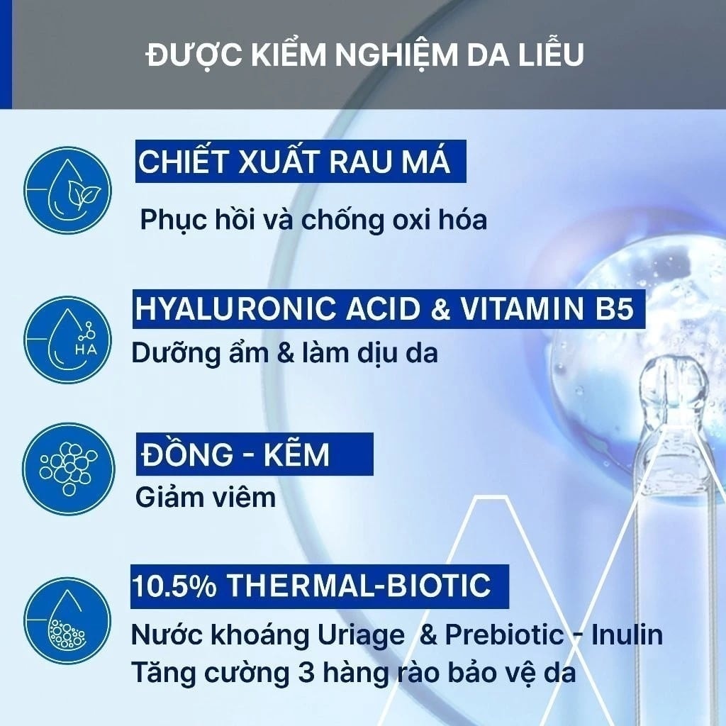 Uriage Gel dưỡng ẩm Cica Daily Gel-Crème Réparateur 40ml 4