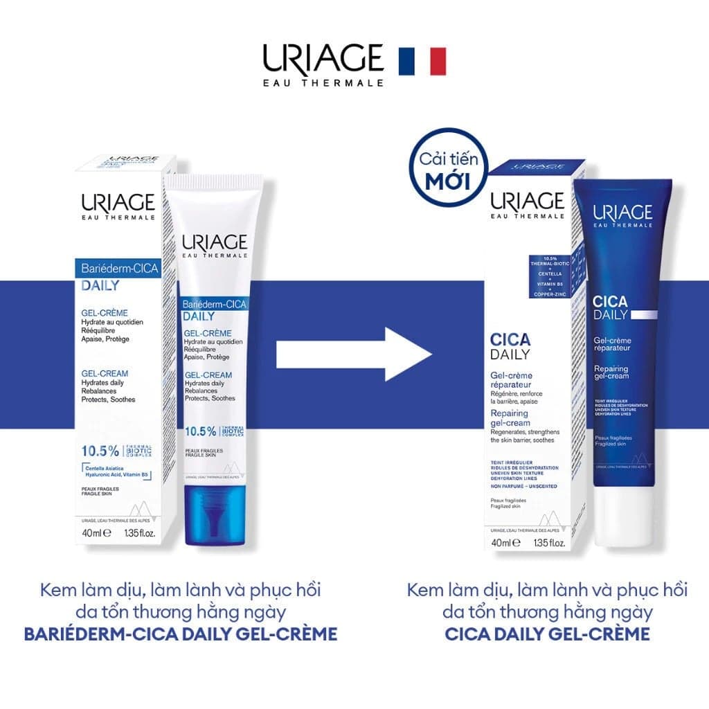 Uriage Gel dưỡng ẩm Cica Daily Gel-Crème Réparateur 40ml thumb 2