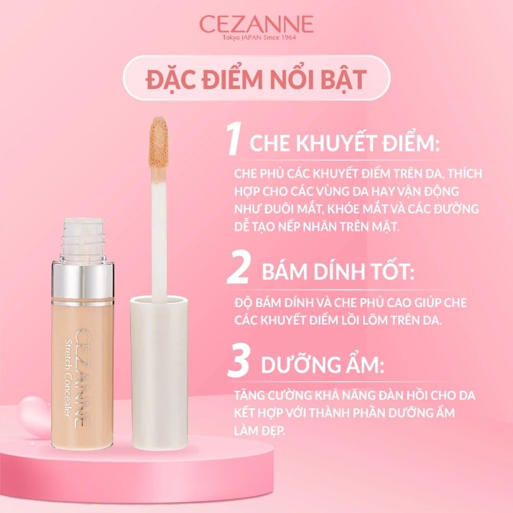 Cezanne Kem che khuyết điểm Stretch Cover Concealer 8g 2