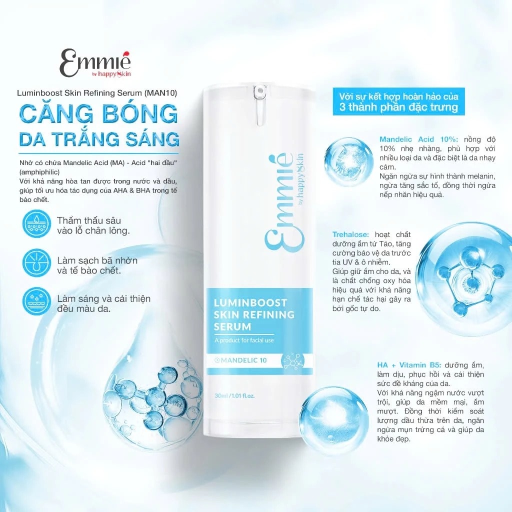Emmie by Happyskin Serum Luminboost Skin Refining 30ml 2
