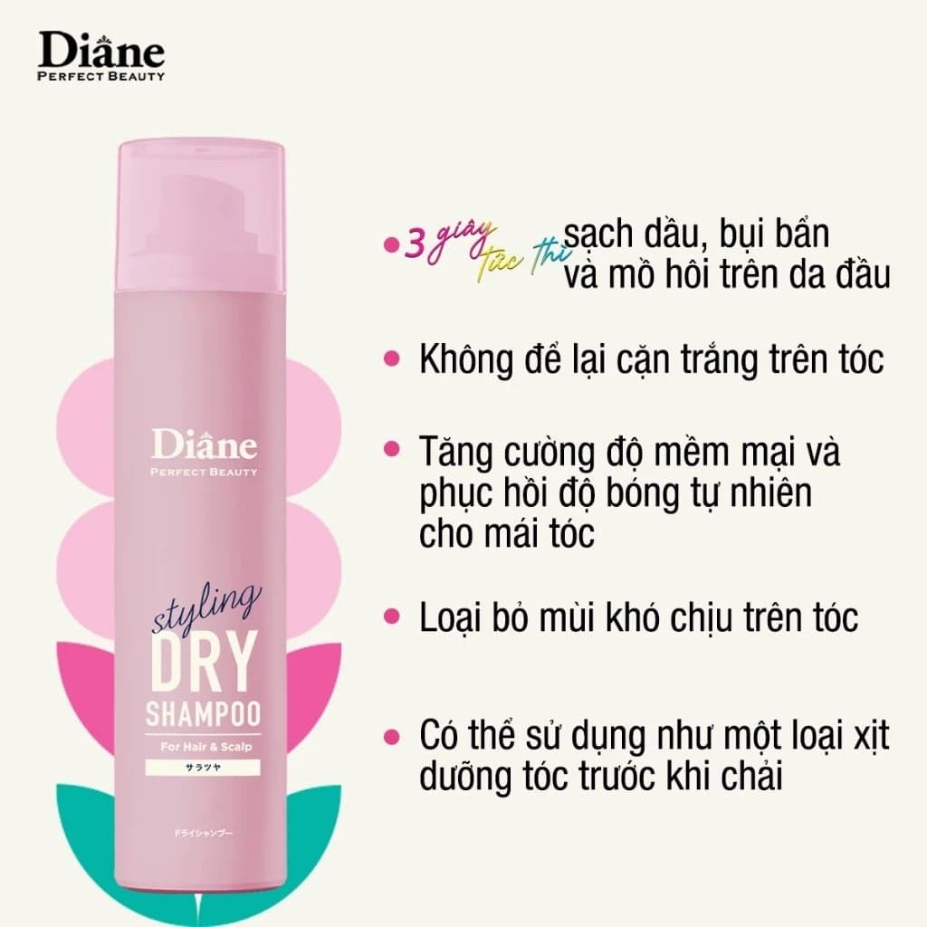 Diane Dầu gội khô Perfect Beauty Styling Smooth & Shine Dry Shampoo thumb 5