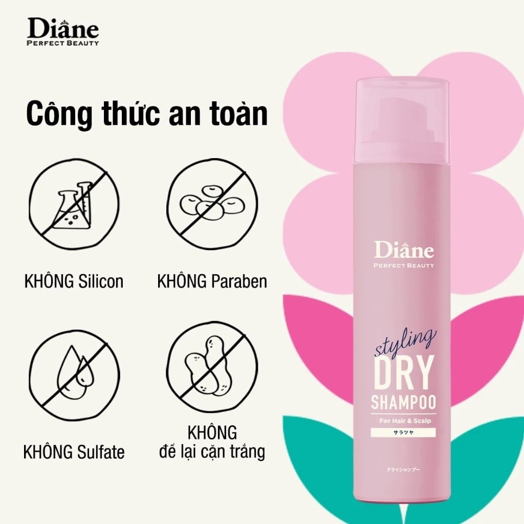 Diane Dầu gội khô Perfect Beauty Styling Smooth & Shine Dry Shampoo 4
