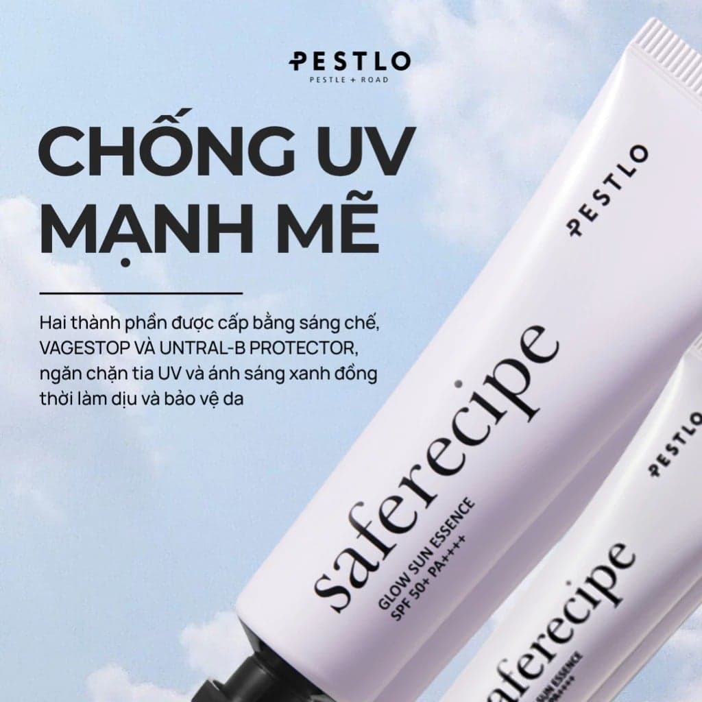 Pestlo Kem chống nắng Saferecipe Glow Sun Essence SPF50+ PA++++ 50ml thumb 6