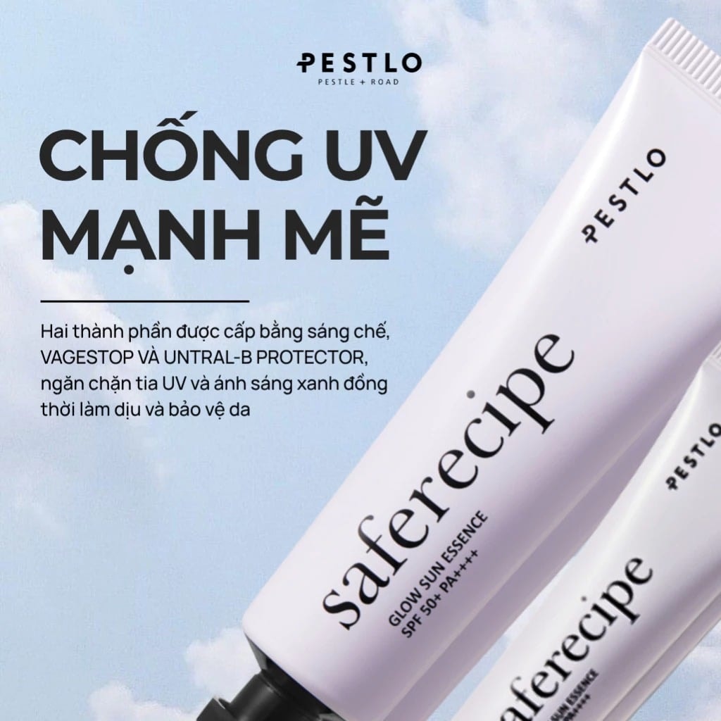 Pestlo Kem chống nắng Saferecipe Glow Sun Essence SPF50+ PA++++ 50ml 6