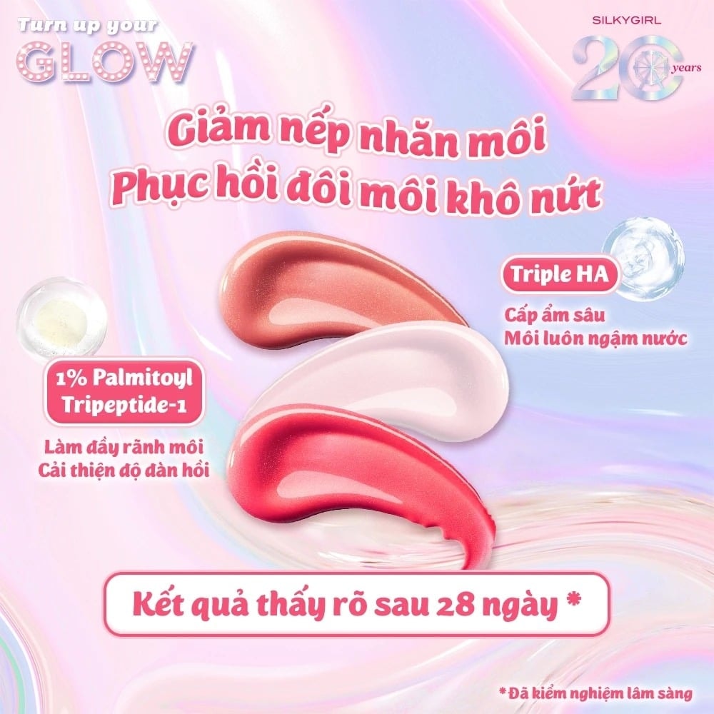 Silkygirl Son bóng Glow Up Juicy Lip Serum 2g 4