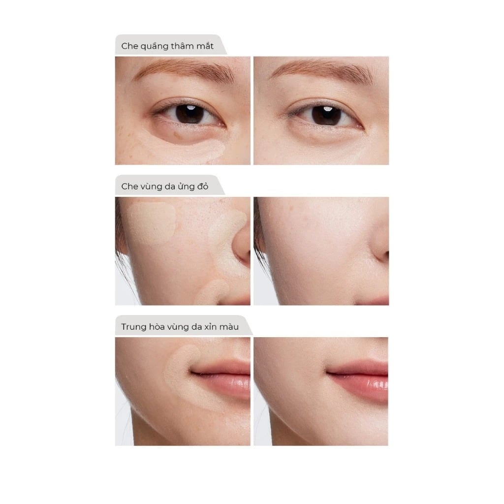 The Saem Kem che khuyết điểm triệt sắc Cover Perfection Triple Pot Concealer 4.5g*3 7