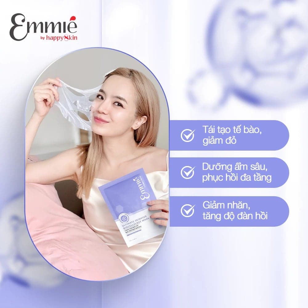 Emmie by Happyskin Mặt Nạ Ultimate Skinvive Biocellulose Mask 25g thumb 3