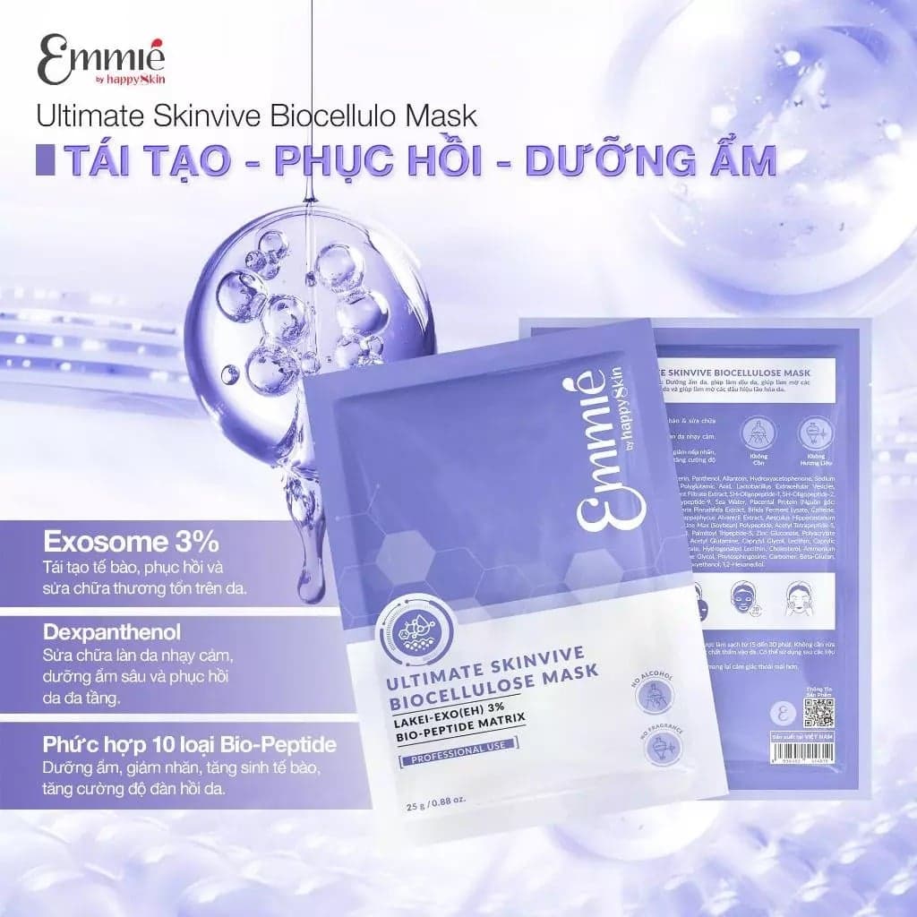 Emmie by Happyskin Mặt Nạ Ultimate Skinvive Biocellulose Mask 25g thumb 5