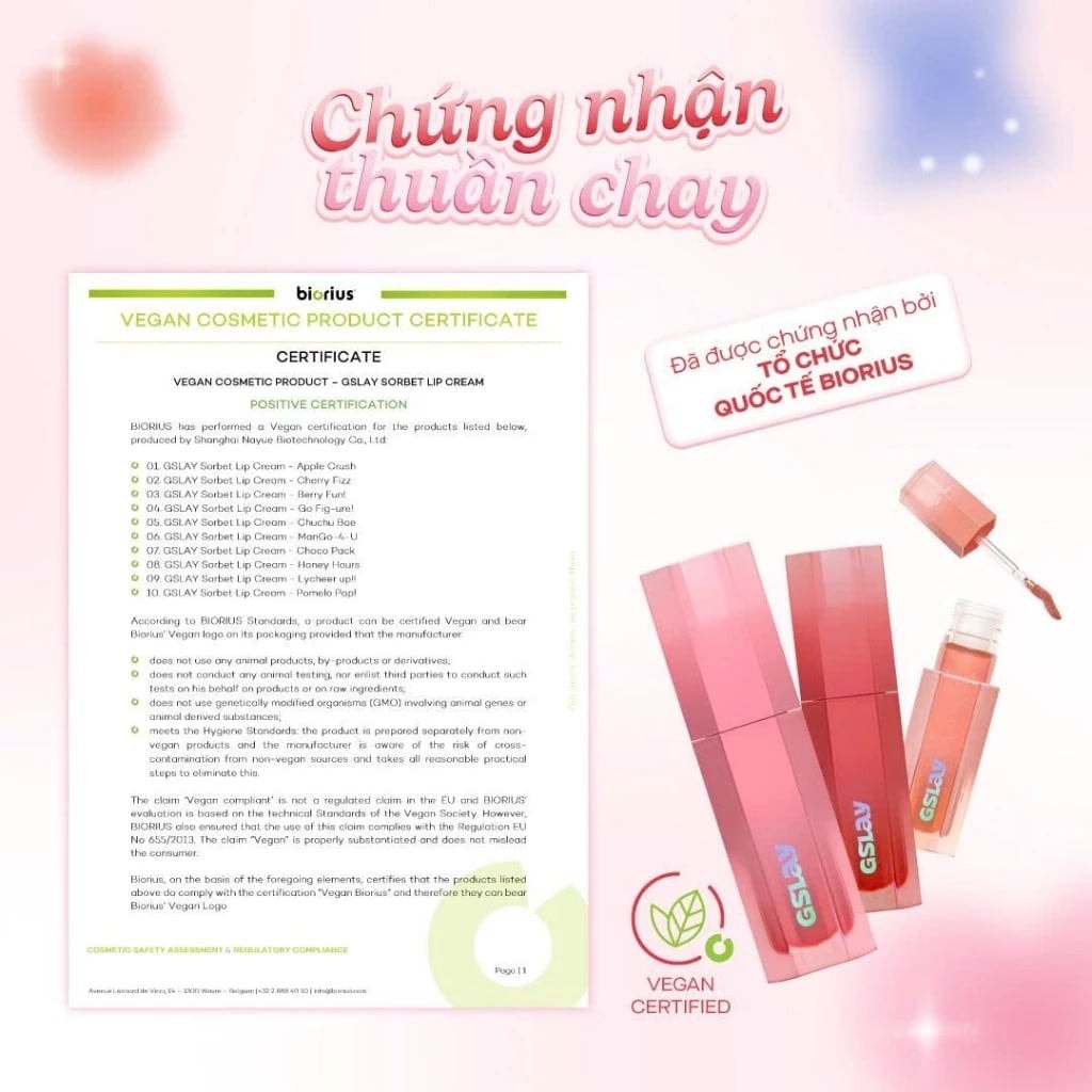 Gslay son kem Sorbet Lip Cream 4g 7