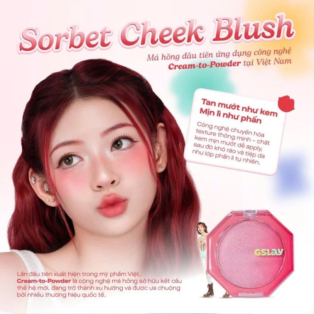Gslay phấn má Gslay Sorbet Cheek Blush 5g thumb 3