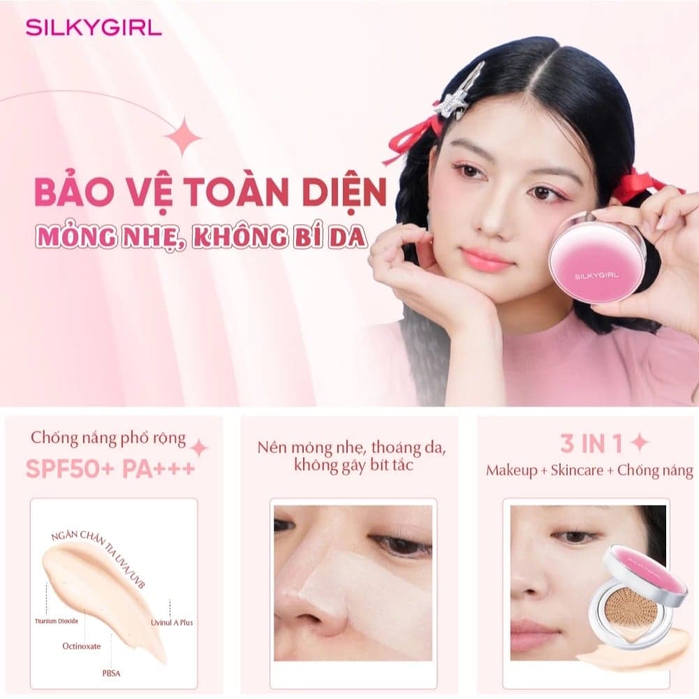 Silkygirl Phấn nước Serum Cushion 13g thumb 4