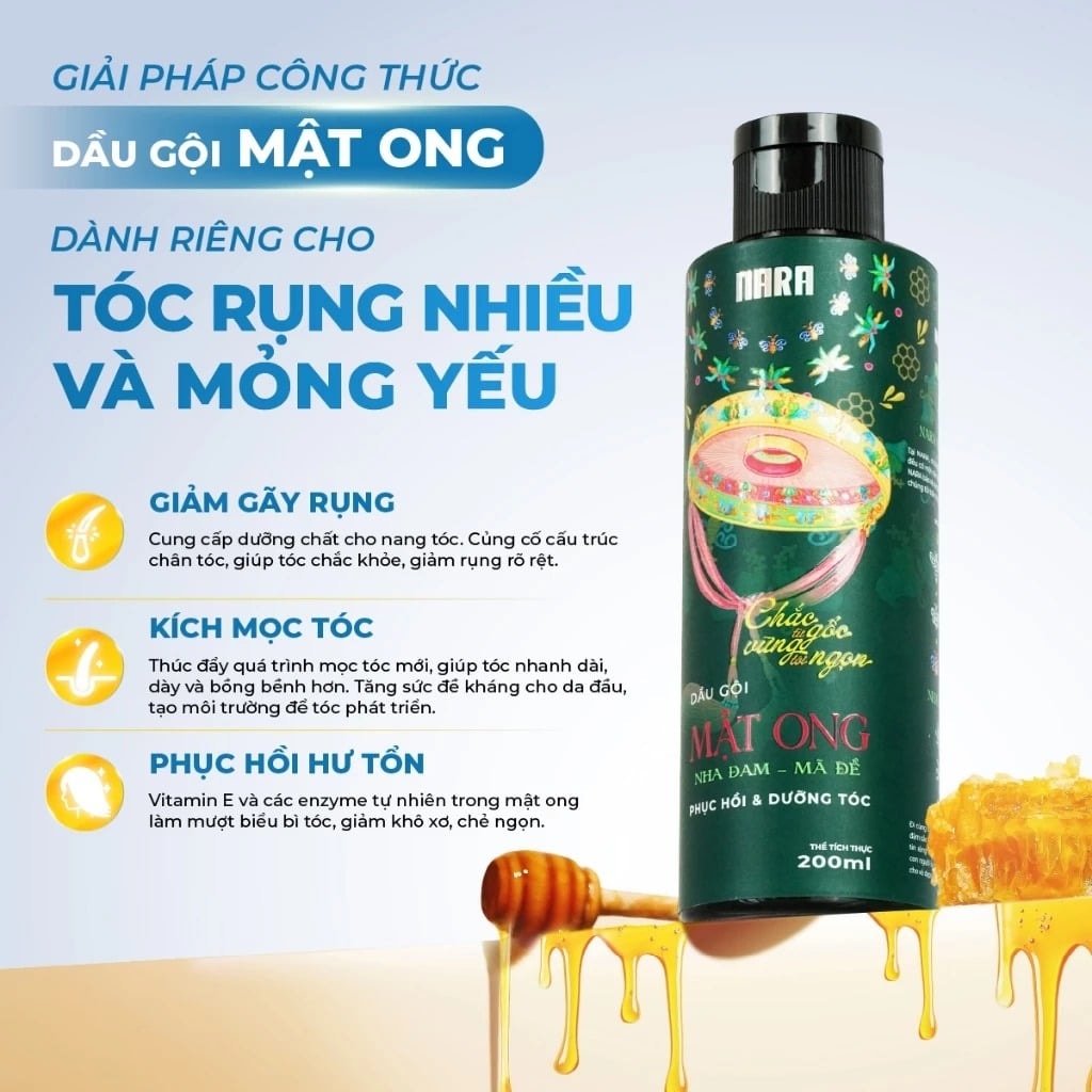 Nara Combo Gội Xả Nha đam mã đề 500mlx2 2