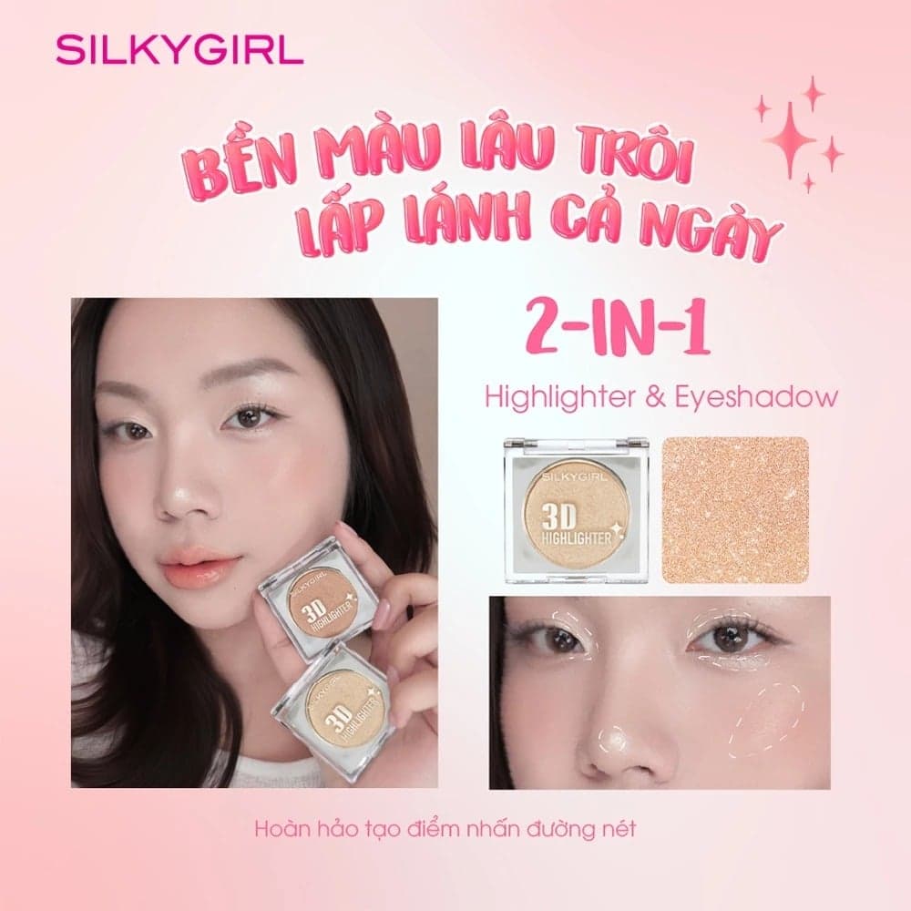 Silkygirl Phấn bắt sáng 3D Highlighter 3.5g thumb 4