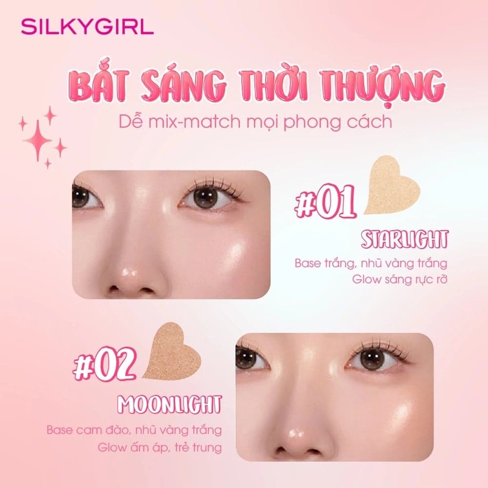 Silkygirl Phấn bắt sáng 3D Highlighter 3.5g thumb 6