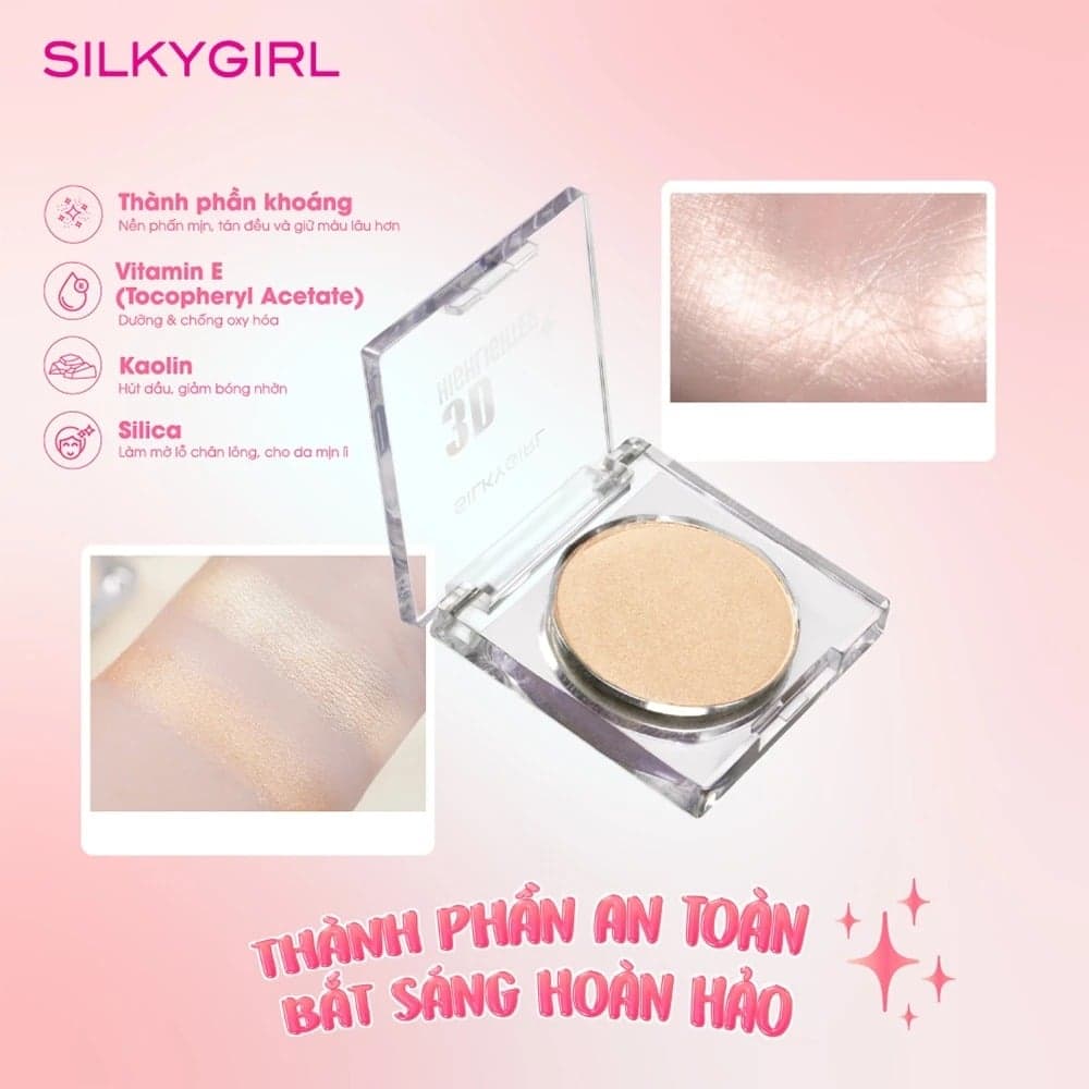 Silkygirl Phấn bắt sáng 3D Highlighter 3.5g thumb 5